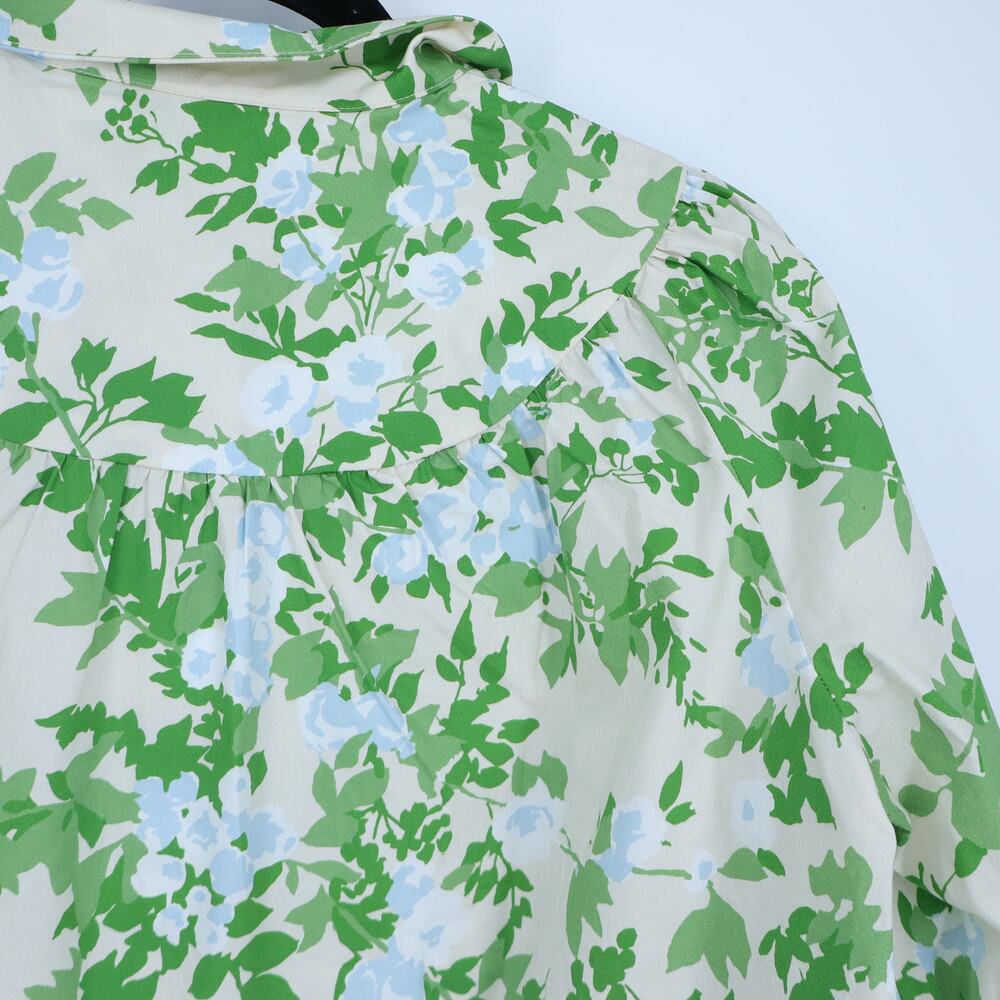 TUCKERNUCK Corrigan Popover Blouse English Ivy Green Long Sleeve Women's M - Picture 5 of 8